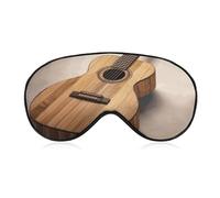 Masque de sommeil en bois de guitare pour homme et femme avec sangle réglable - Masque occultant doux et respirant - Antidérapant - Essentiels de voyage