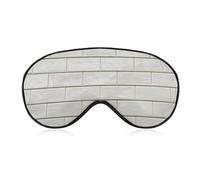 Masque de sommeil en céramique rectangulaire à carreaux horizontaux texturés pour homme et femme avec sangle réglable pour voyage, yoga, sieste, travail