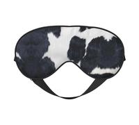 Masque de sommeil en cuir de vache pour homme et femme avec sangle réglable facile pour les voyages