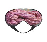 Masque de sommeil en fil rose épais et souple avec sangle ajustable, cache-yeux occultant la lumière pour femmes et hommes, idéal pour les voyages en avion, la sieste et la méditation.