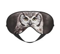 Masque de sommeil en forme de chouette pour homme et femme - Masque pour les yeux double face avec sangle réglable, doux au toucher soyeux, bloque la lumière et respirant, pour voyage, sieste, travail