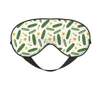 Masque de sommeil en forme de fleur de concombre, masque de sommeil double face, masque de sommeil pour homme et femme, masque occultant pour dormir, voyage