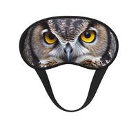 Masque de sommeil en forme de hibou aux yeux jaunes pour dormir sur le côté, masque de nuit pour homme et femme, masque doux et confortable pour les voyages, la sieste