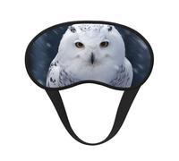 Masque de sommeil en forme de hibou des neiges doux et confortable avec sangle réglable pour femmes, filles, hommes, voyage, yoga, sieste, travail