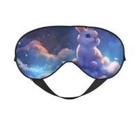 Masque de sommeil en forme de lapin mignon avec nuage - Masque de sommeil double face pour homme et femme - Occultant pour dormir et voyager