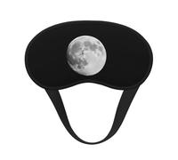 Masque de sommeil en forme de lune, doux et respirant, bande élastique, convient pour les voyages et le camping.