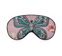 Masque de sommeil en forme de papillon avec strass - Masque de sommeil pour homme et femme - Masque de sommeil occultant amusant - Masque de sommeil mignon