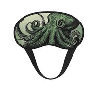 Masque de sommeil en forme de pieuvre verte pour dormir sur le côté, masque de sommeil occultant pour homme et femme, masque de sommeil sans pression, doux, respirant, confortable pour dormir la nuit