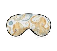 Masque de sommeil en forme de poisson jaune clair pour homme et femme avec sangle réglable - Masque occultant doux et respirant - Antidérapant - Essentiels de voyage