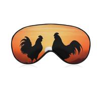 Masque de sommeil en forme de poules d'animaux - Masque pour les yeux bloquant la lumière - Confortable et doux - Avec bande élastique - Convient pour les hommes et les femmes - Convient pour les