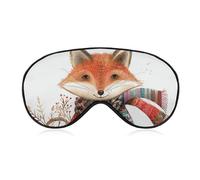 Masque de sommeil en forme de renard avec sangle réglable pour les yeux - Masque de voyage pour les yeux - Patchs doux pour le sommeil et le yoga