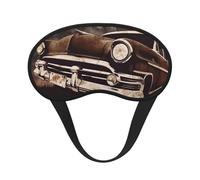 Masque de sommeil en forme de voiture américaine marron pour femmes, filles et hommes, masque doux et confortable avec sangle réglable pour les yeux, occultant, pour voyage, yoga, sieste, travail