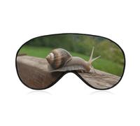 Masque de sommeil en forme d'escargot sur balustrade en bois doux et confortable avec sangle réglable pour homme et femme