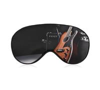 Masque de sommeil en forme d'instrument de musique et guitare pour homme et femme avec sangle réglable - Doux et respirant - Occultant - Antidérapant - Essentiels de voyage