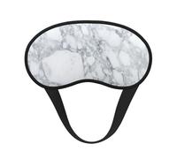 Masque de sommeil en marbre noir clair soyeux en satin doux avec sangle élastique pour les yeux pour homme et femme