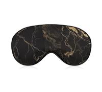 Masque de sommeil en marbre noir doré pour homme et femme, respirant et réglable, masque de sommeil ultra doux, bandeau de voyage léger pour avion, sieste, sommeil nocturne