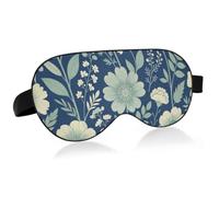 Masque de sommeil en nylon doux pour la peau pour l'été quotidien | Sangle élastique en mélange d'élasthanne, couverture réglable pour les yeux, voyage longue distance, bleu marine et rose pâle