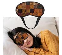 Masque de sommeil en patchwork de style africain, masque occultant doux pour les yeux avec sangle réglable, cache-yeux confortable pour femmes et hommes, repos profond, voyage, travail, maison