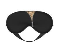 Masque de sommeil en peau de guépard avec fermeture éclair, cache-yeux bloquant la lumière, cache-yeux de nuit doux et sans pression avec sangle élastique pour la maison, les voyages, le bureau, la s