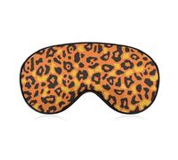 Masque de sommeil en peau de léopard marron guépard, bloquant la lumière, pour hommes et femmes