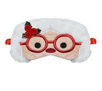 Masque de sommeil en peluche douce pour les yeux du Père Noël - Un masque mignon et amusant pour les voyages, les siestes et le sommeil nocturne, convient aux adultes, aux enfants, aux hommes et aux