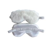 Masque de sommeil en peluche douce pour les yeux - Masque mignon en forme de nuage - Masque en peluche pour la sieste - Blanc