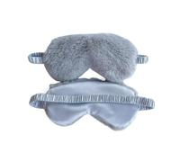 Masque de sommeil en peluche douce pour les yeux - Motif nuage mignon - Masque en peluche - Couverture pour les yeux - Gris