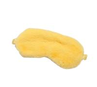 Masque de sommeil en peluche douce pour les yeux - Motif nuage mignon - Masque en peluche - Masque pour la sieste (jaune)