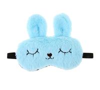 Masque de sommeil en peluche pour enfants et adultes - Bleu