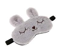 Masque de sommeil en peluche pour enfants et adultes - Gris