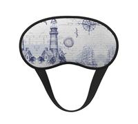 Masque de sommeil en polyester avec boussole nautique en voile et blocage de la lumière