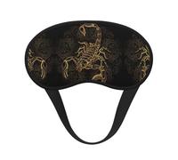 Masque de sommeil en polyester avec scorpion doré, masque de sommeil bloquant la lumière, masque de nuit