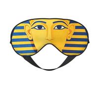 Masque de sommeil en polyester doux pour la peau, inspiré du pharaon Toutankhamon d'Égypte (TUT), bandeau élastique occultant la lumière pour une nuit de sommeil paisible.