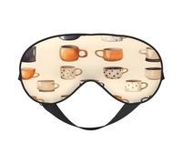 Masque de sommeil en polyester et élasthanne pour homme et femme - Masque pour les yeux réglable en soie avec impression double face - Collection complète de bonnets respirants et occultants pour le