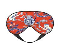 Masque de sommeil en polyester et élasthanne pour homme et femme - Masque réglable en soie avec impression double face - Motif floral ethnique singe respirant et occultant - Pour dormir, voyage, quart