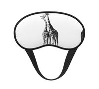Masque de sommeil en polyester motif girafe africaine, masque de sommeil bloquant la lumière, masque de nuit