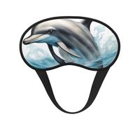 Masque de sommeil en polyester pour dormir en avion avec motif dauphin qui vous regarde, pour la maison et les voyages