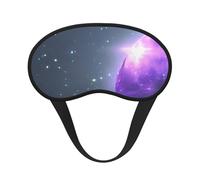Masque de sommeil en polyester pour la maison et les voyages Motif galaxie étoilée Violet