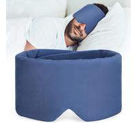 Masque De Sommeil En Pur Coton Fait À La Main-Masque Occultant Pour Les Yeux Pour Dormir Avec Velcro Réglable,Doux Et Confortable Pour Homme Et Femme,Couvre-Yeux,Voyage,Bureau,Sieste