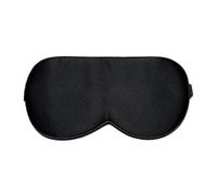 Masque de sommeil en pure soie mûrier, bandeau for les yeux, cache-yeux, bloque la lumière for une nuit unisexe, femmes et hommes(Black)
