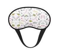 Masque de sommeil en satin doux avec sangle élastique pour homme et femme Motif renard