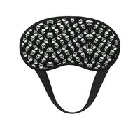Masque de sommeil en satin doux et soyeux avec sangle élastique pour homme et femme Noir