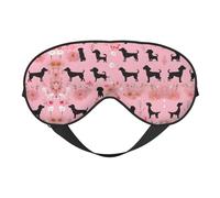 Masque de sommeil en satin imprimé bouledogue français et fleurs | Masque de sommeil profond pour homme et femme | Masque de sommeil doux pour nourrir la peau
