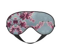 Masque de sommeil en satin imprimé fleurs de cerisier et masque pour les yeux | Masques de sommeil profond pour homme et femme | Masque de sommeil doux pour nourrir la peau