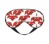 Masque de sommeil en satin imprimé homard rouge et masque pour les yeux | Masques de sommeil profond pour homme et femme | Masque de sommeil doux pour nourrir la peau