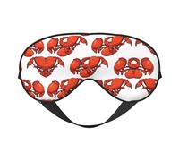 Masque de sommeil en satin imprimé homard rouge et masque pour les yeux | Masques de sommeil profond pour homme et femme | Masque de sommeil doux pour nourrir la peau