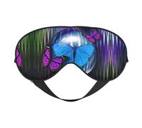 Masque de sommeil en satin imprimé papillon et masque pour les yeux | Masques de sommeil profond pour homme et femme | Masque de sommeil doux pour nourrir la peau