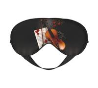Masque de sommeil en satin imprimé partition de violon et masque pour les yeux | Masque de sommeil profond pour homme et femme | Masque de sommeil doux pour nourrir la peau