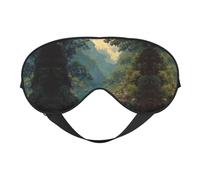 Masque de sommeil en satin imprimé paysage de rivière et masque pour les yeux | Masques de sommeil profond pour homme et femme | Masque de sommeil doux pour nourrir la peau