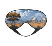 Masque de sommeil en satin imprimé paysage du monde et masque pour les yeux | Masques de sommeil profond pour homme et femme | Masque de sommeil doux pour nourrir la peau